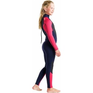 2024 C-Skins Junior Element 3/2mm Back Zip Neopreno C-EL32STJ - Slate / Coral / Multi